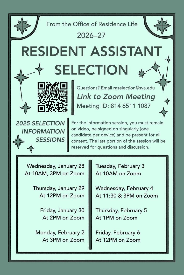 RA Selection Signage | lilianammrusso@gmail.com | Lily Russo