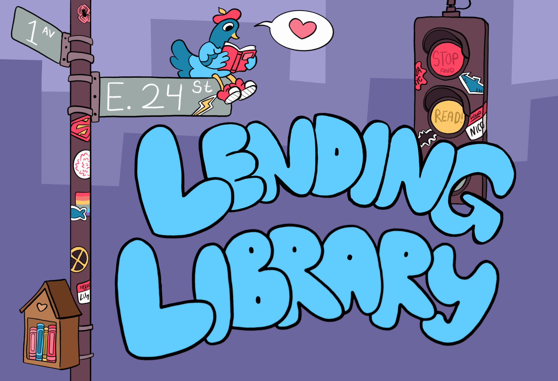 SVA 24TH ST Lending Library Signage | lilianammrusso@gmail.com | Lily Russo