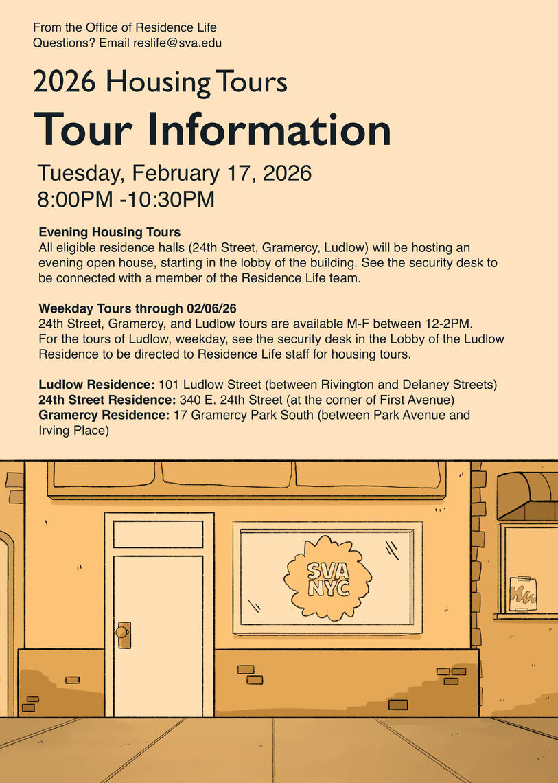 Residence Hall Housing Tour Signage | lilianammrusso@gmail.com | Lily Russo