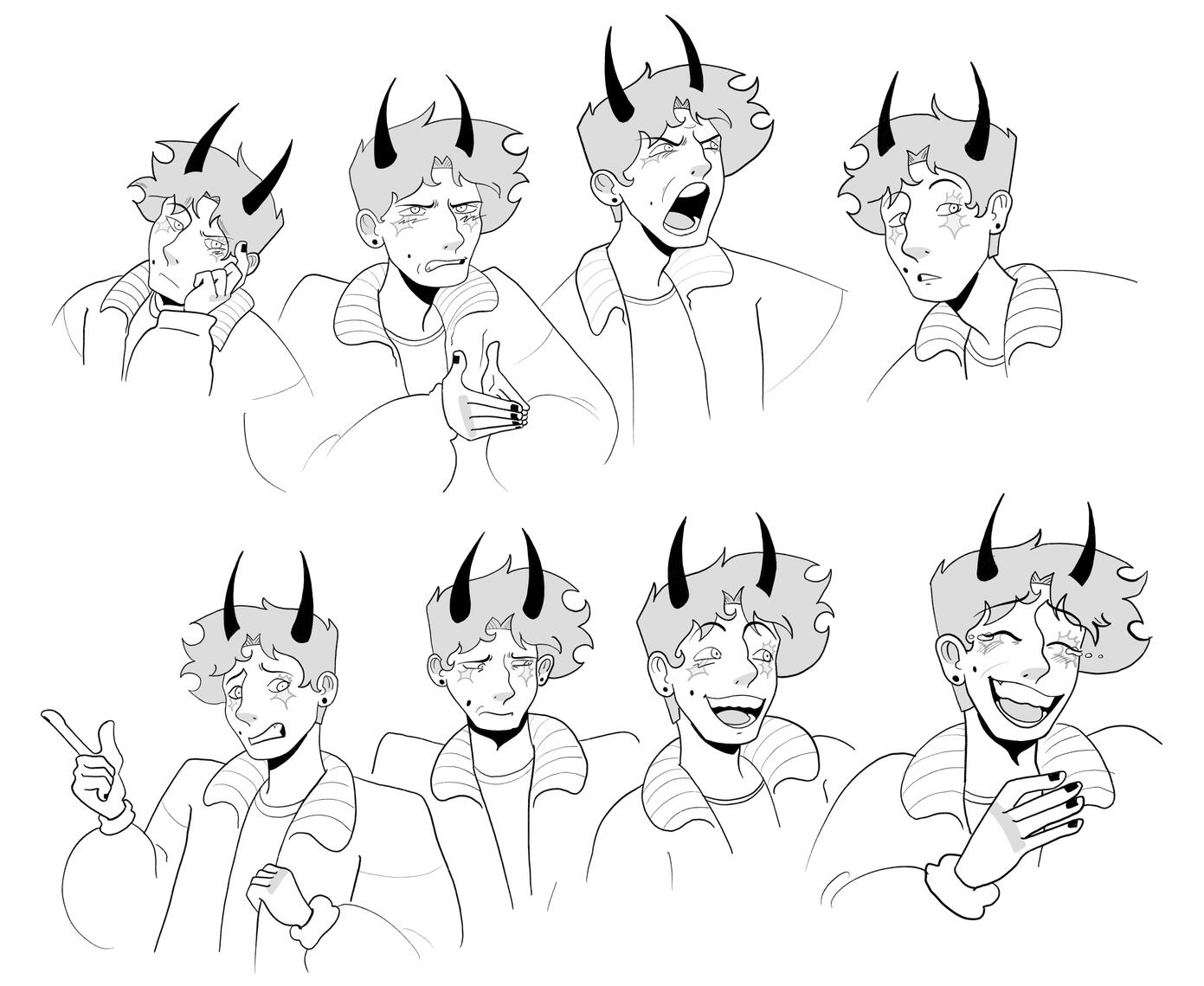 Damien Sokolov Expression Sheet | lilianammrusso@gmail.com | Lily Russo